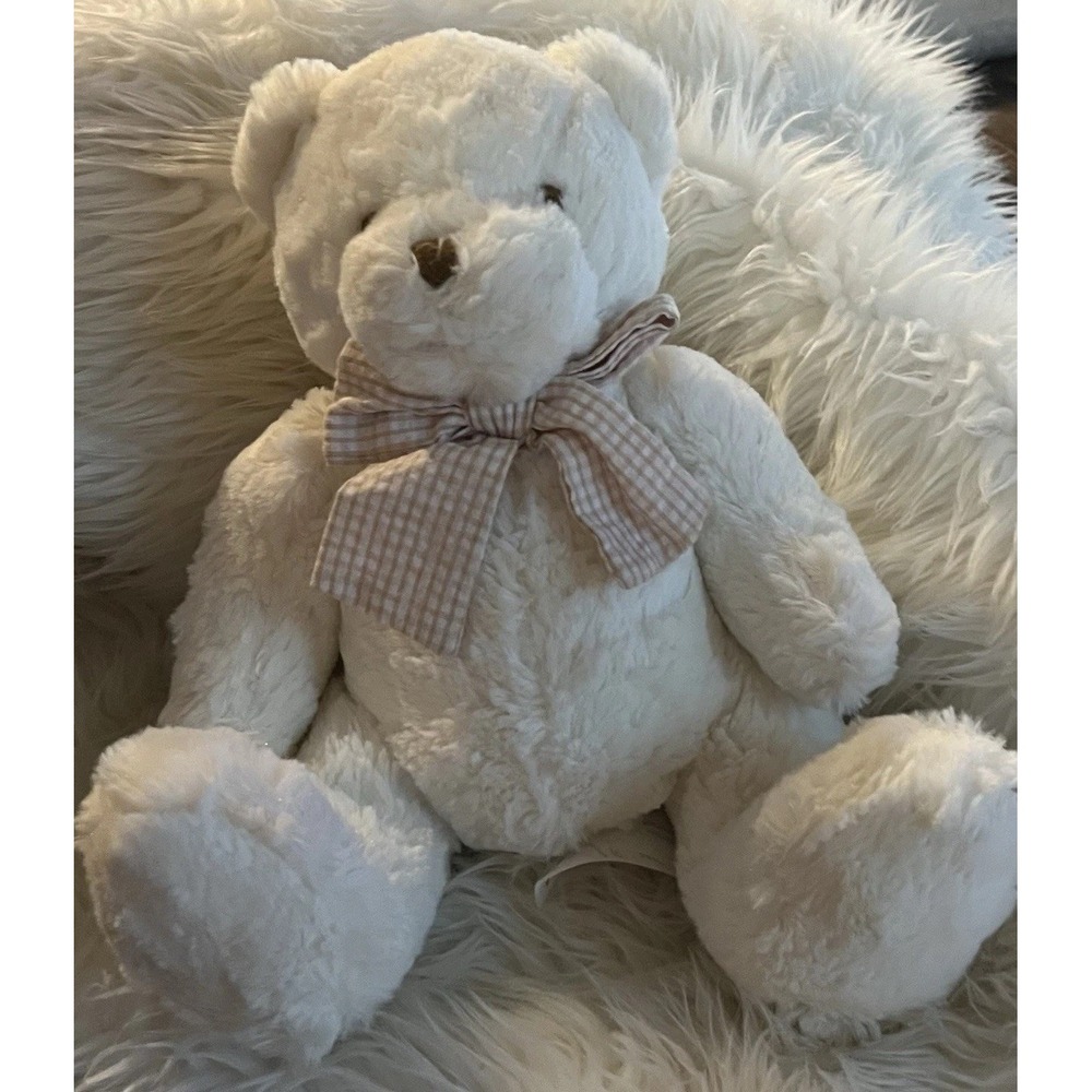 Gingerlilly Ginger Lilly Australia White Teddy Bear Plush Stuff Animal Sitting‎